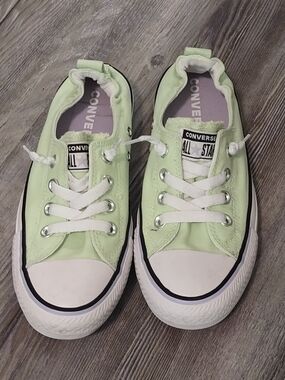 Converse Womens Low Top Sneakers - Light Green with White
